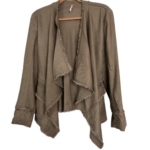 Free People Raw Femme Linen Jacket, Size S - Picture 5 of 9